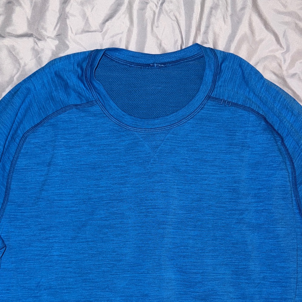 Blue Athletic Long Sleeve Shirt